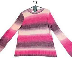Old Navy Pink and Purple Striped Sweater